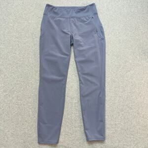Columbia Leggings WMNS L Place to Place Highrise Purple Zip Hand Pockets Stretch